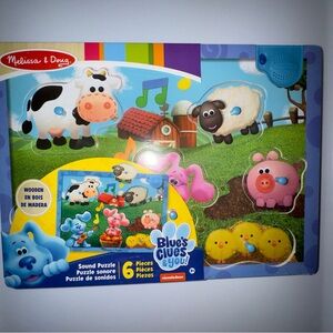NWB Melissa & Doug Blue's Clues & You! Wooden Sound Puzzle - Musical Farm